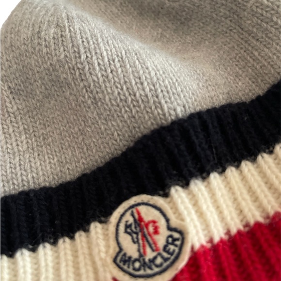 Moncler kids virgin-wool logo-patch hat - Picture 4 of 6